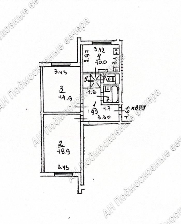 Продажа 2-комнатной квартиры, Лобня, Текстильная улица,  12